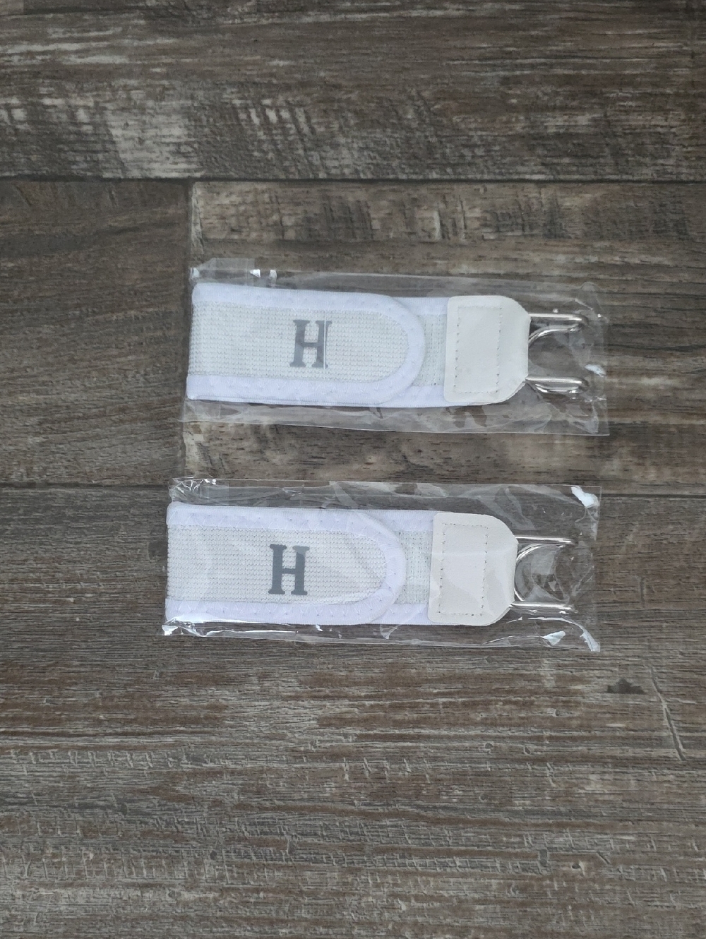White Mens Velcrow Belt Straps
